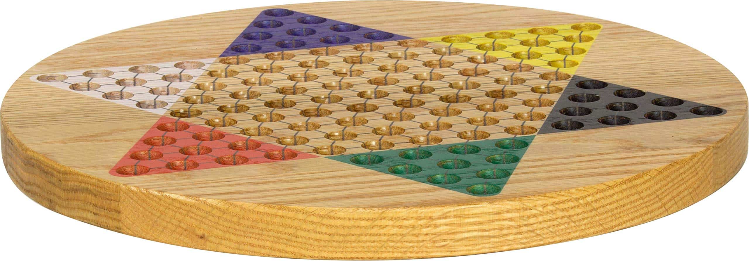 Chinese Checkers de Roble Impreso - Hecho en USA - Imagen 6