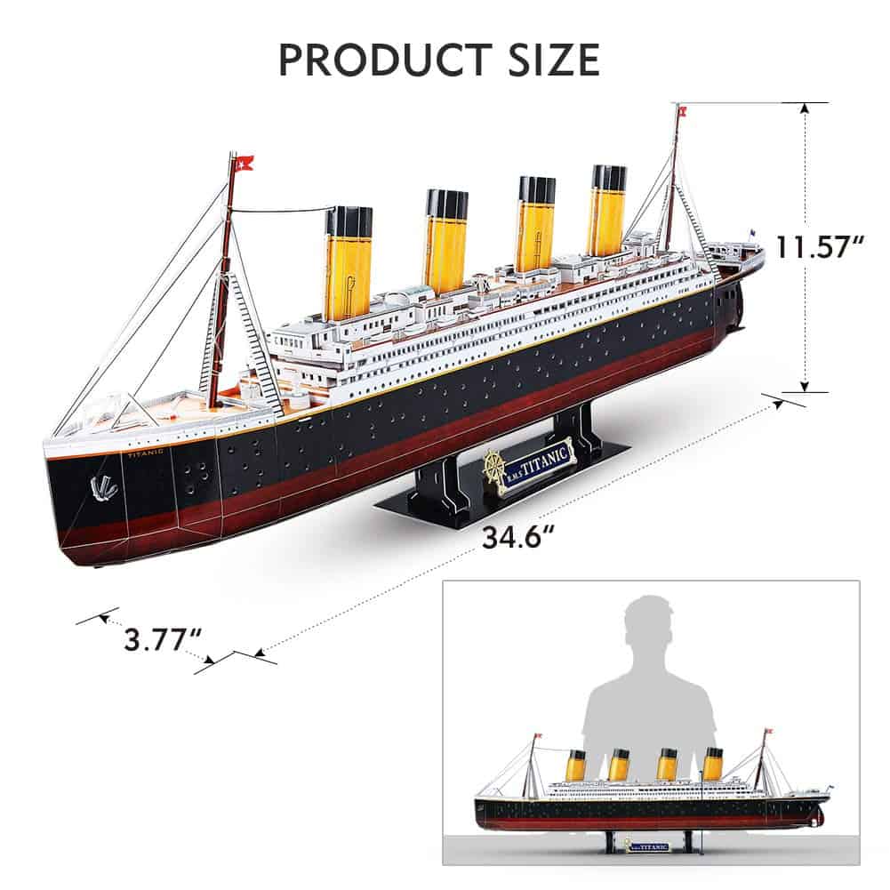 Rompecabezas 3D LED CubicFun Titanic para Adultos 88 CM 266 - Imagen 8