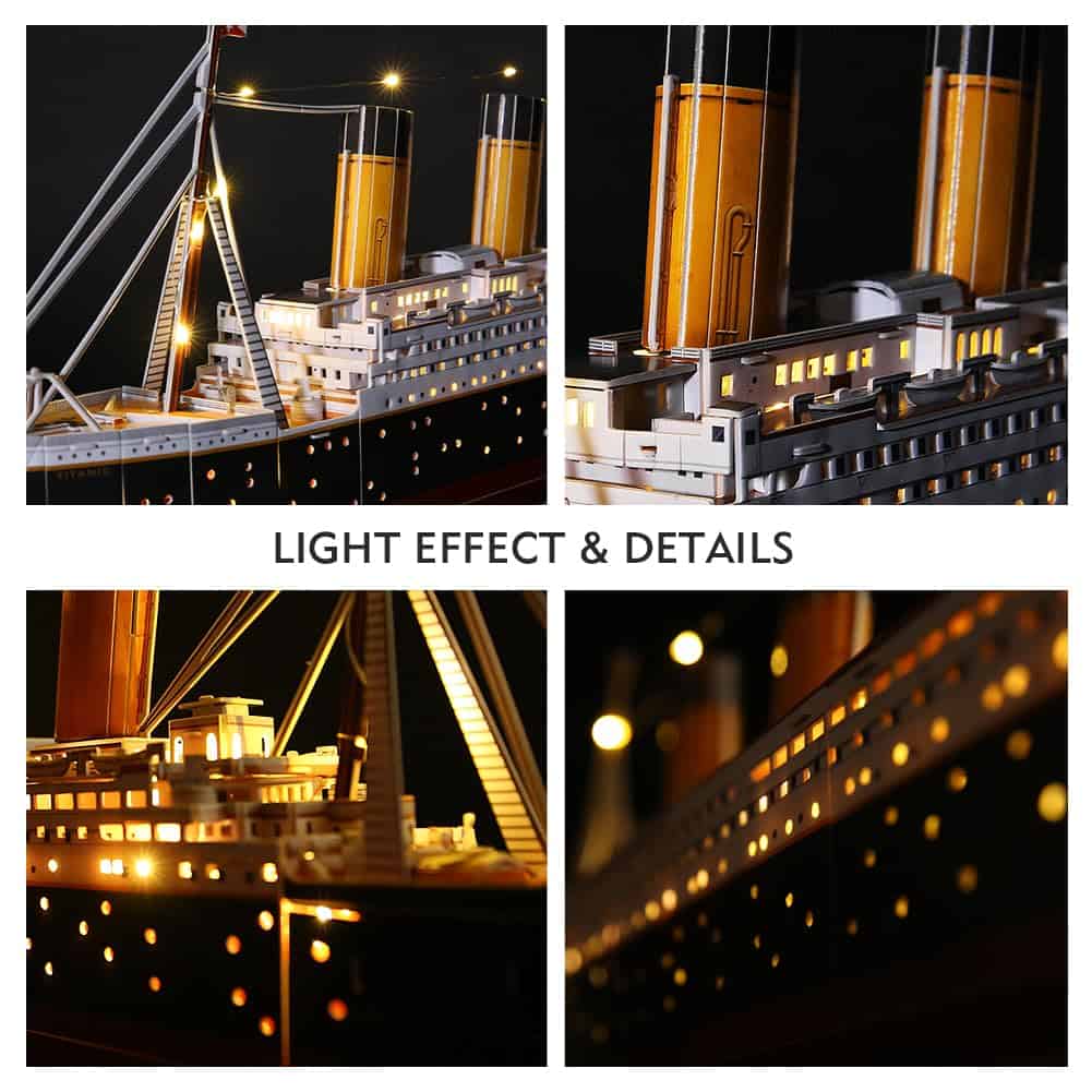 Rompecabezas 3D LED CubicFun Titanic para Adultos 88 CM 266 - Imagen 10