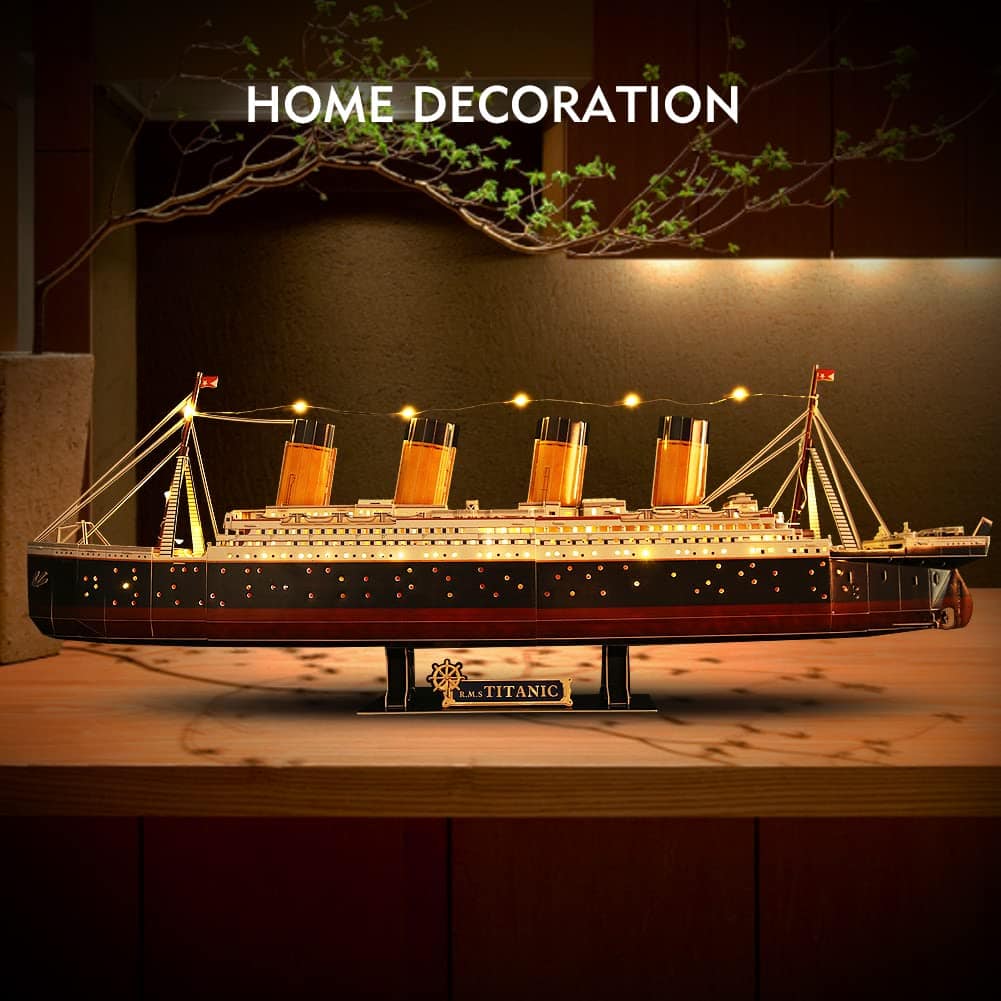 Rompecabezas 3D LED CubicFun Titanic para Adultos 88 CM 266 - Imagen 5