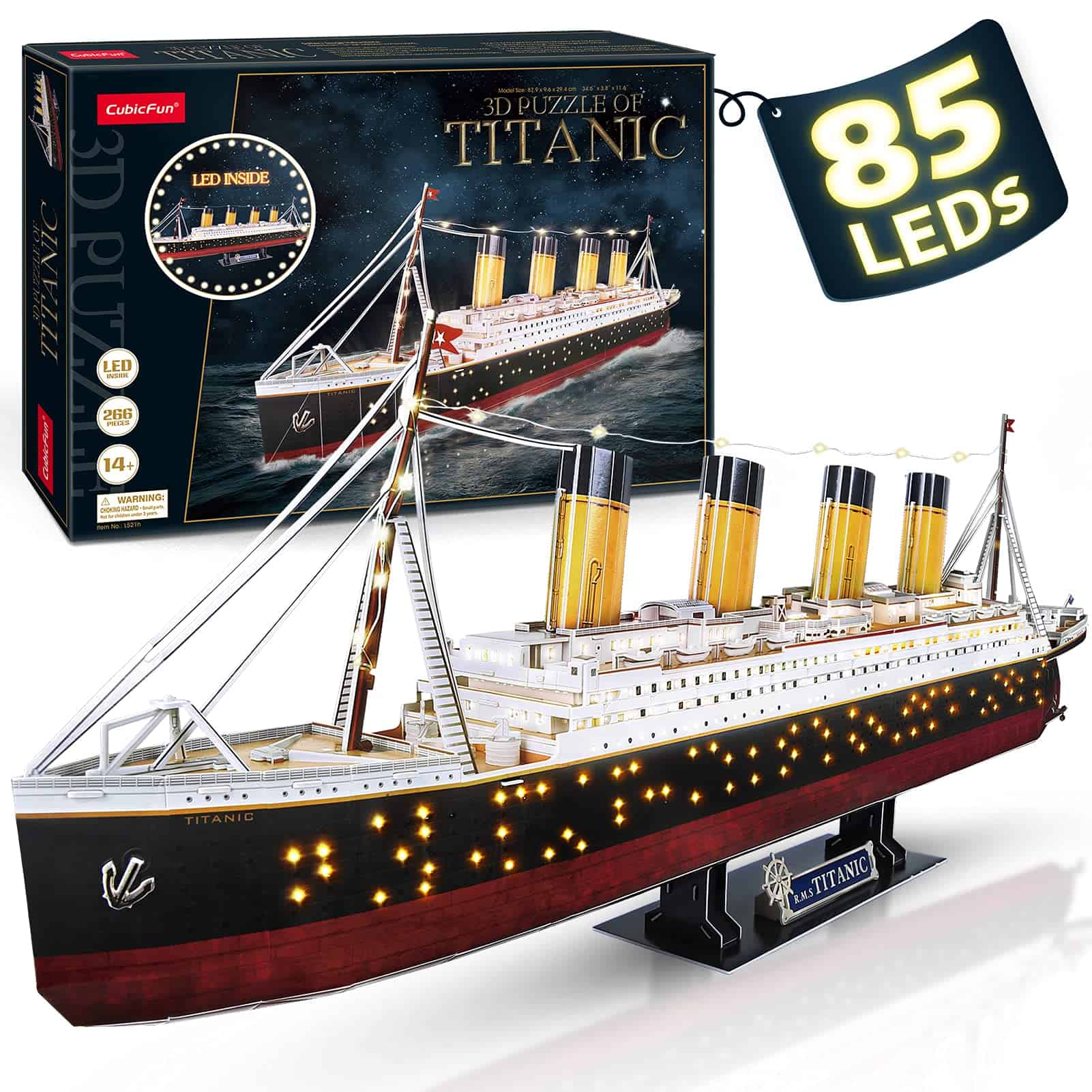 Rompecabezas 3D LED CubicFun Titanic para Adultos 88 CM 266