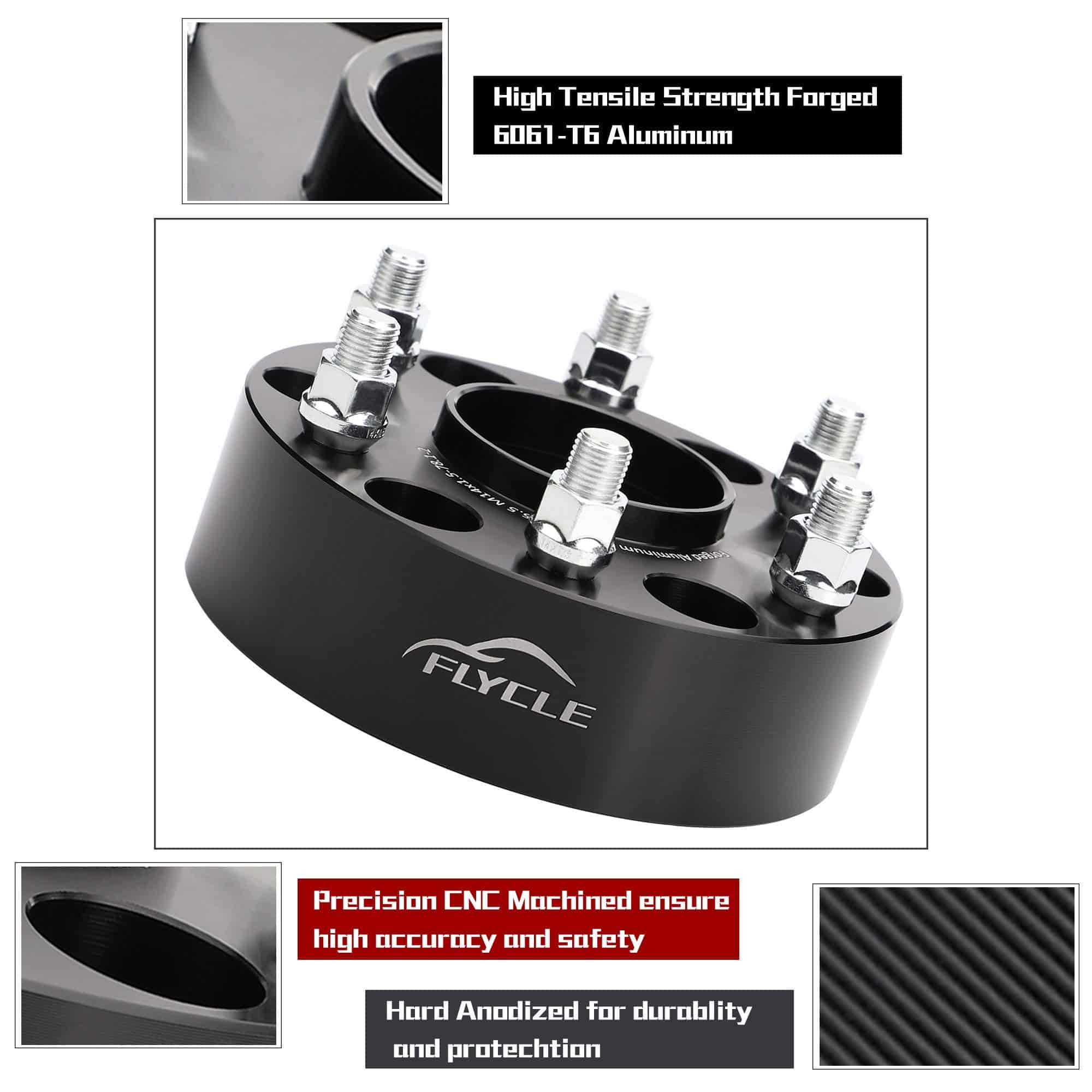 FLYCLE 6x5.5 Separadores de rueda Hubcentric para Silverado - Imagen 4