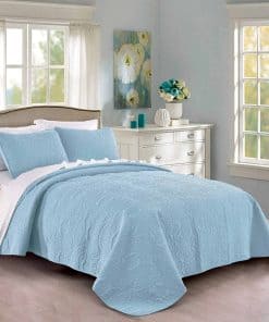 Juego de Colcha Pure Bedding Tamaño Completo/Queen Azul