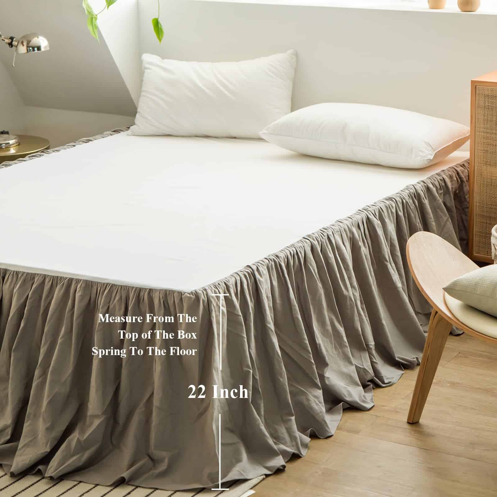 Bajera francesa de lino BISELINA con pliegues fruncidos de - Imagen 5