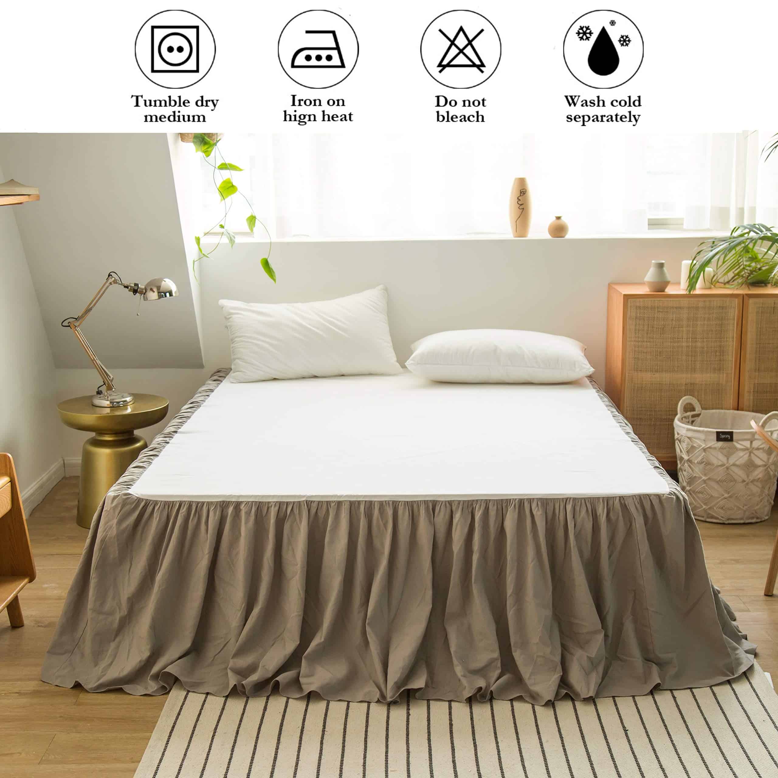 Bajera francesa de lino BISELINA con pliegues fruncidos de - Imagen 6