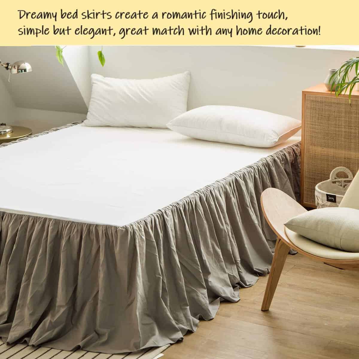 Bajera francesa de lino BISELINA con pliegues fruncidos de - Imagen 7