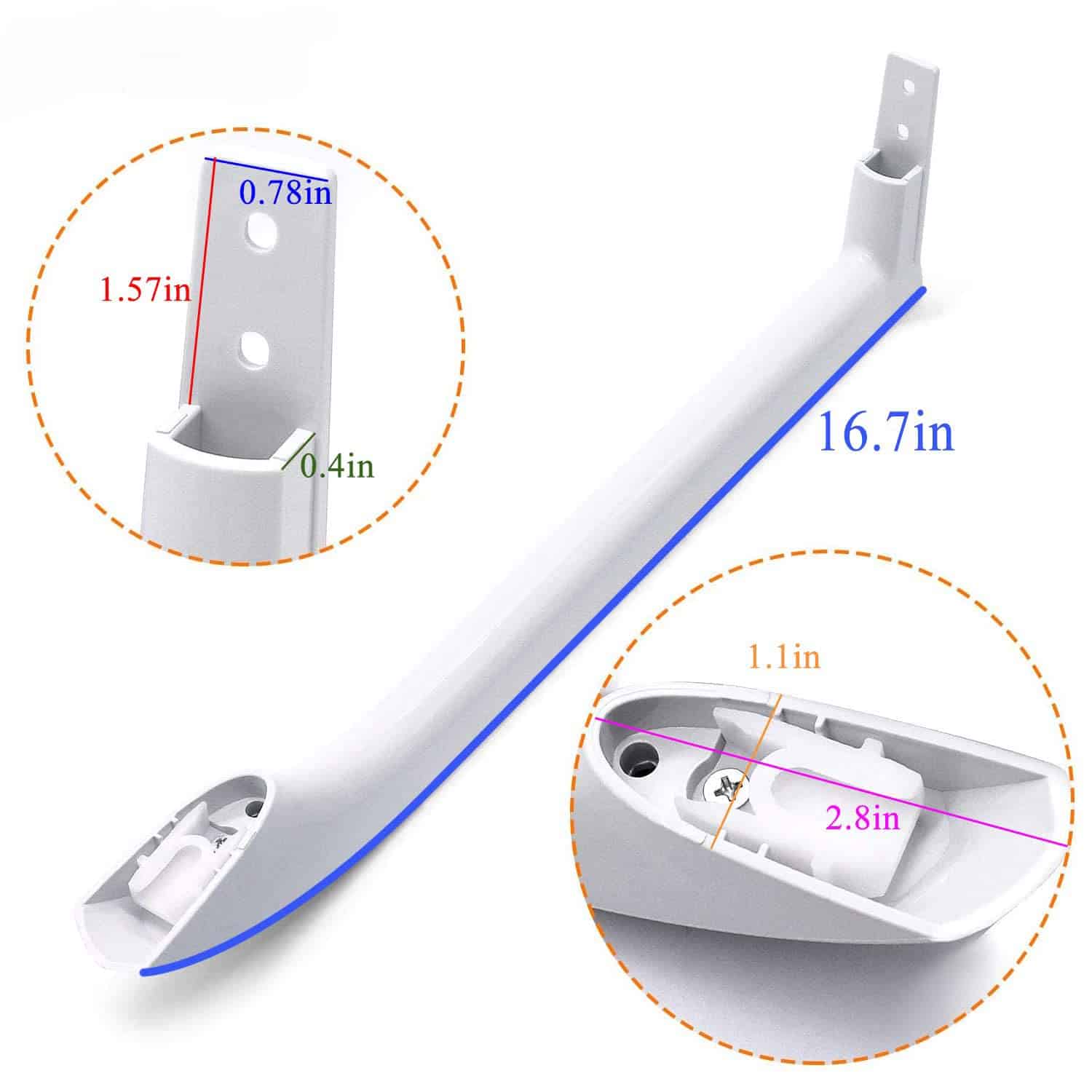 Manija de Puerta de Refrigerador 5304486359 16 3/4" - Imagen 7