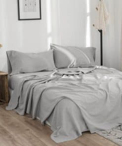 Sábana plana de lino francés BISELINA 55% lino europeo 45%