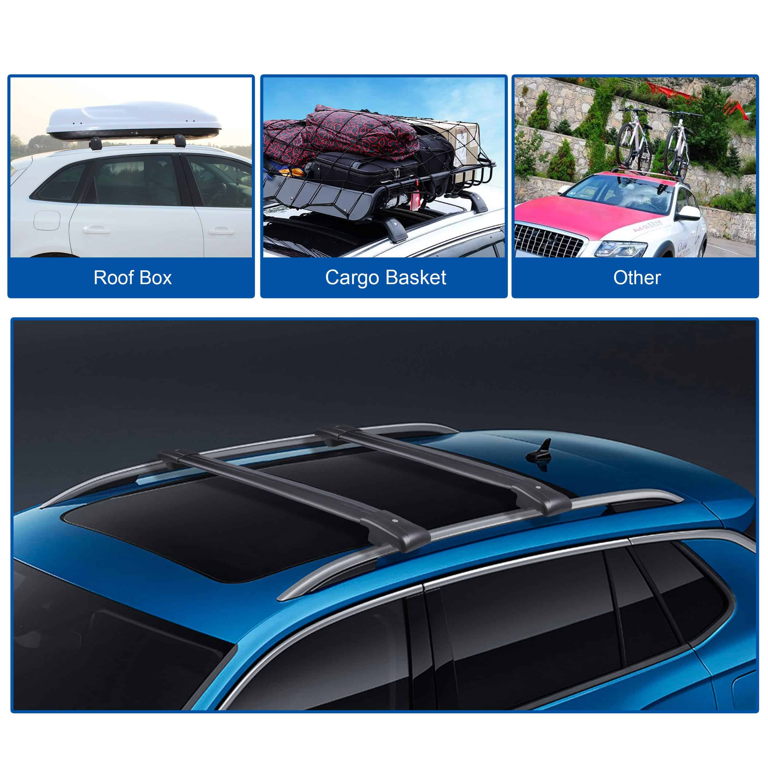 Autekcomma Barras transversales de techo de servicio pesado - Imagen 8