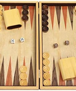 Juego de Backgammon de Madera Olivo Estrella de 15 pulgadas