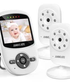 Monitor de Bebé ANMEATE con 2 Cámaras Digitales, Monitor de