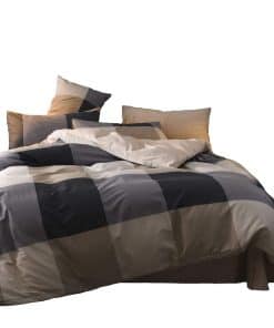 Funda de Edredón a Cuadros CottonLife Individual, 100%