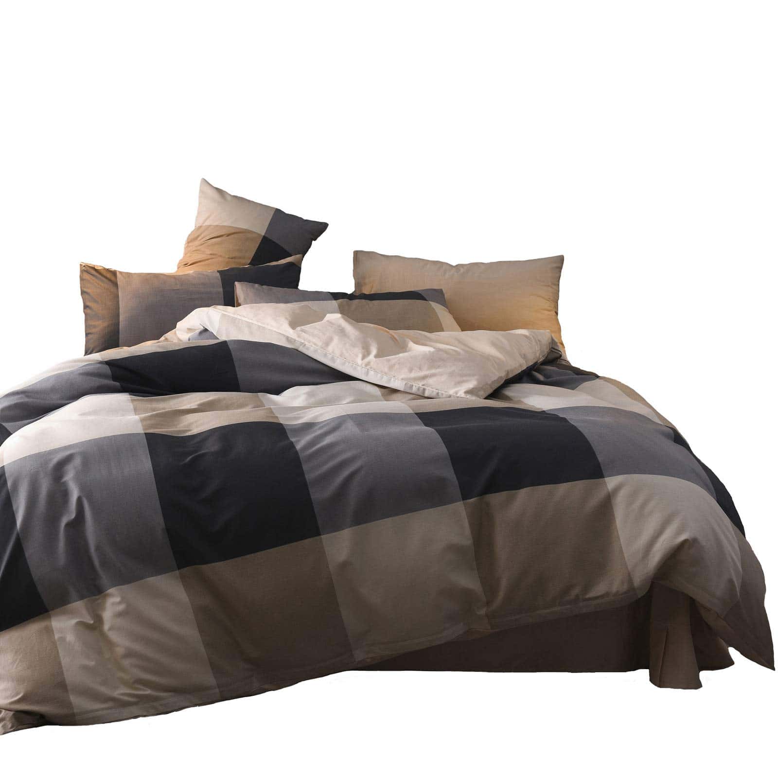 Funda de Edredón a Cuadros CottonLife Individual, 100%