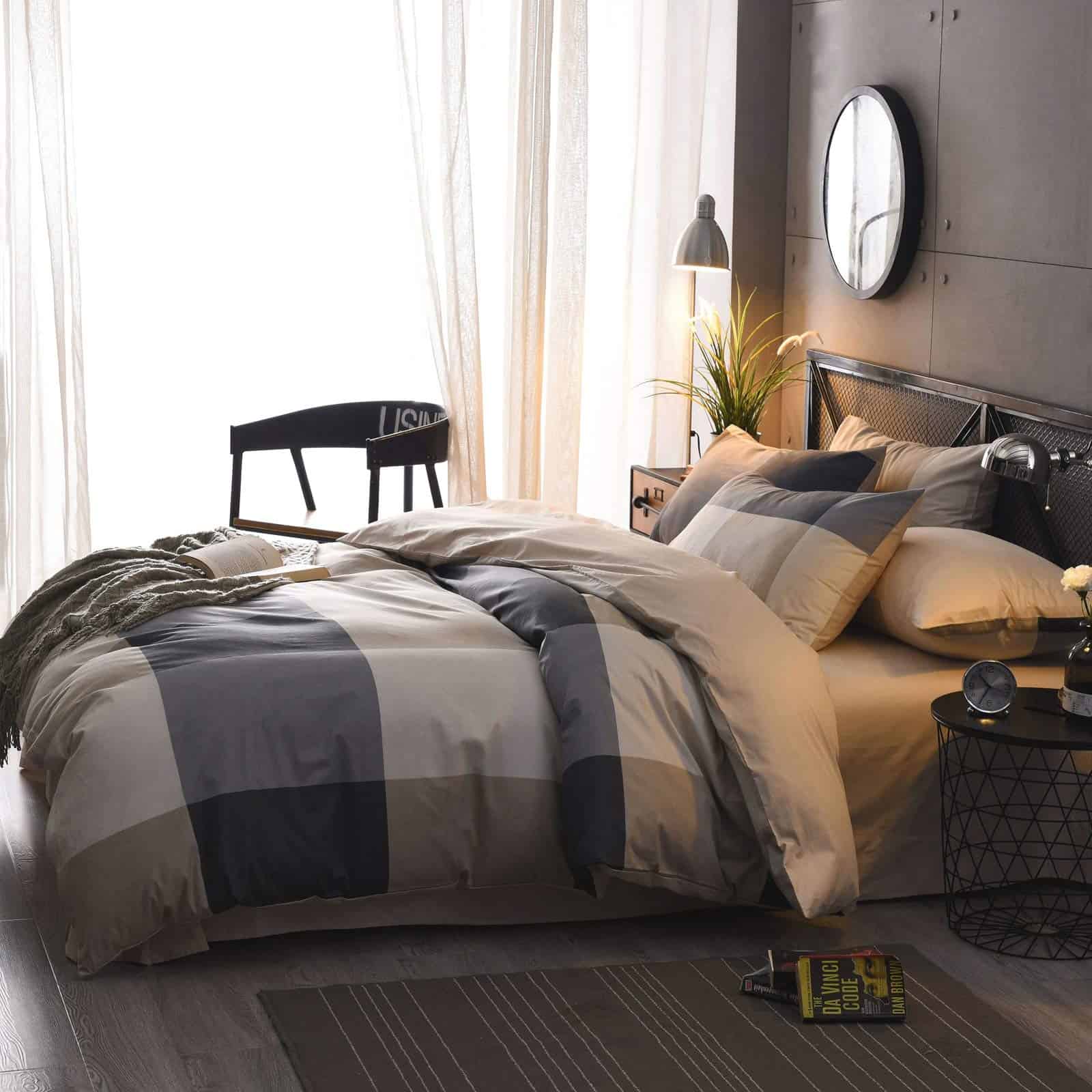 Funda de Edredón a Cuadros CottonLife Individual, 100% - Imagen 3