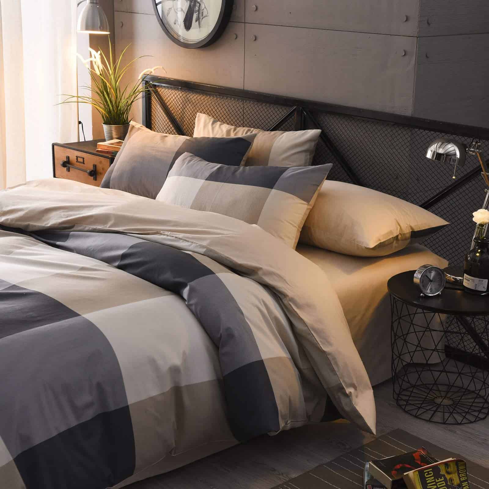 Funda de Edredón a Cuadros CottonLife Individual, 100% - Imagen 4