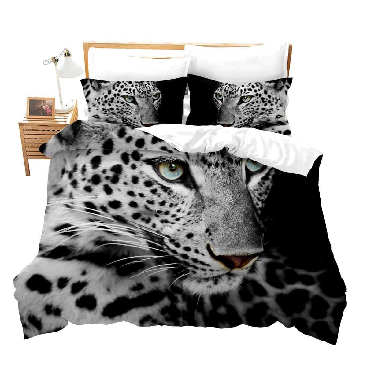Juego de Funda Nórdica 3D de Leopardo Full Size Juego de