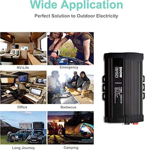 Inversor de Corriente BYGD 800W 12v DC a 110v AC Adaptador - Imagen 7