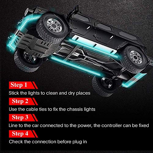 Luces de Carro para el Suelo, Tira de Luces de Colores de - Imagen 9