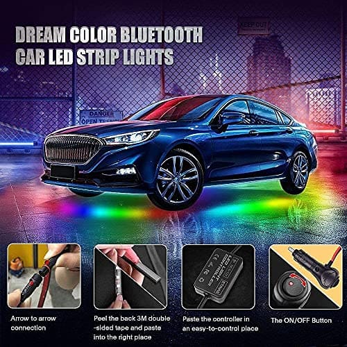 Luces de Carro para el Suelo, Tira de Luces de Colores de - Imagen 10
