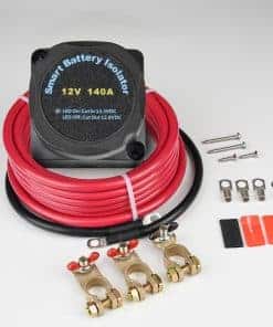 Kit de Aislador de Batería Dual MaySpare 12V 140Amp Relé