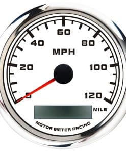 MOTOR METER RACING W Pro 85mm 3-3/8" -Blanco