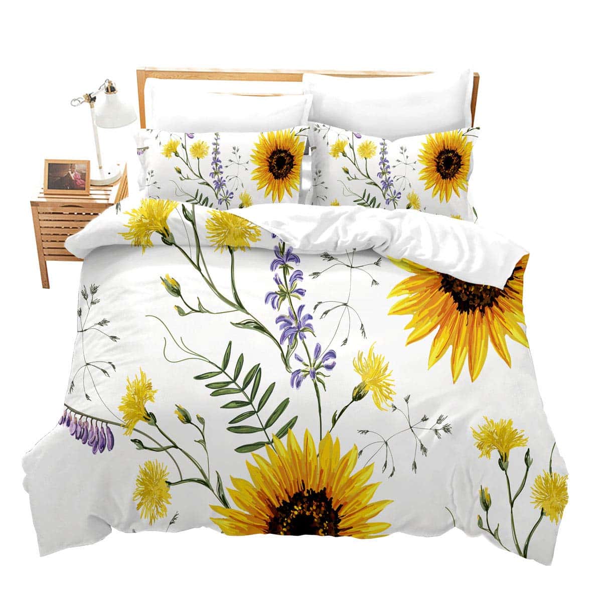 Juego de Funda nórdica Sunflower para Cama Individual para