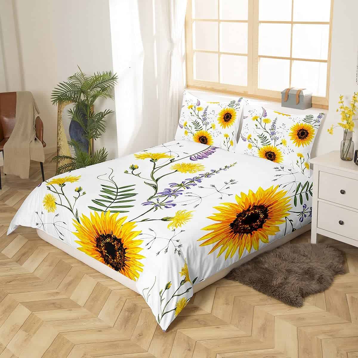 Juego de Funda nórdica Sunflower para Cama Individual para - Imagen 3