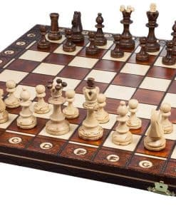 Juego de Ajedrez de Madera Europeo Hecho a Mano con Tablero