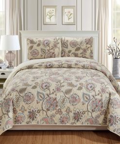 Juego de Cubrecama Edredón de Lujo con Diseño de Flores
