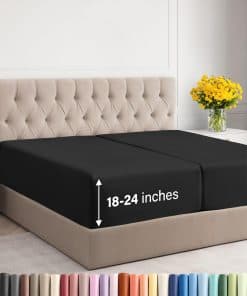 Sábana Ajustable Extra Profunda tamaño Split King - Sábana