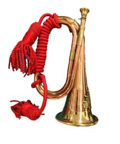 Trompeta de Señal de Latón y Cobre 10.6" con Hermoso Enlace