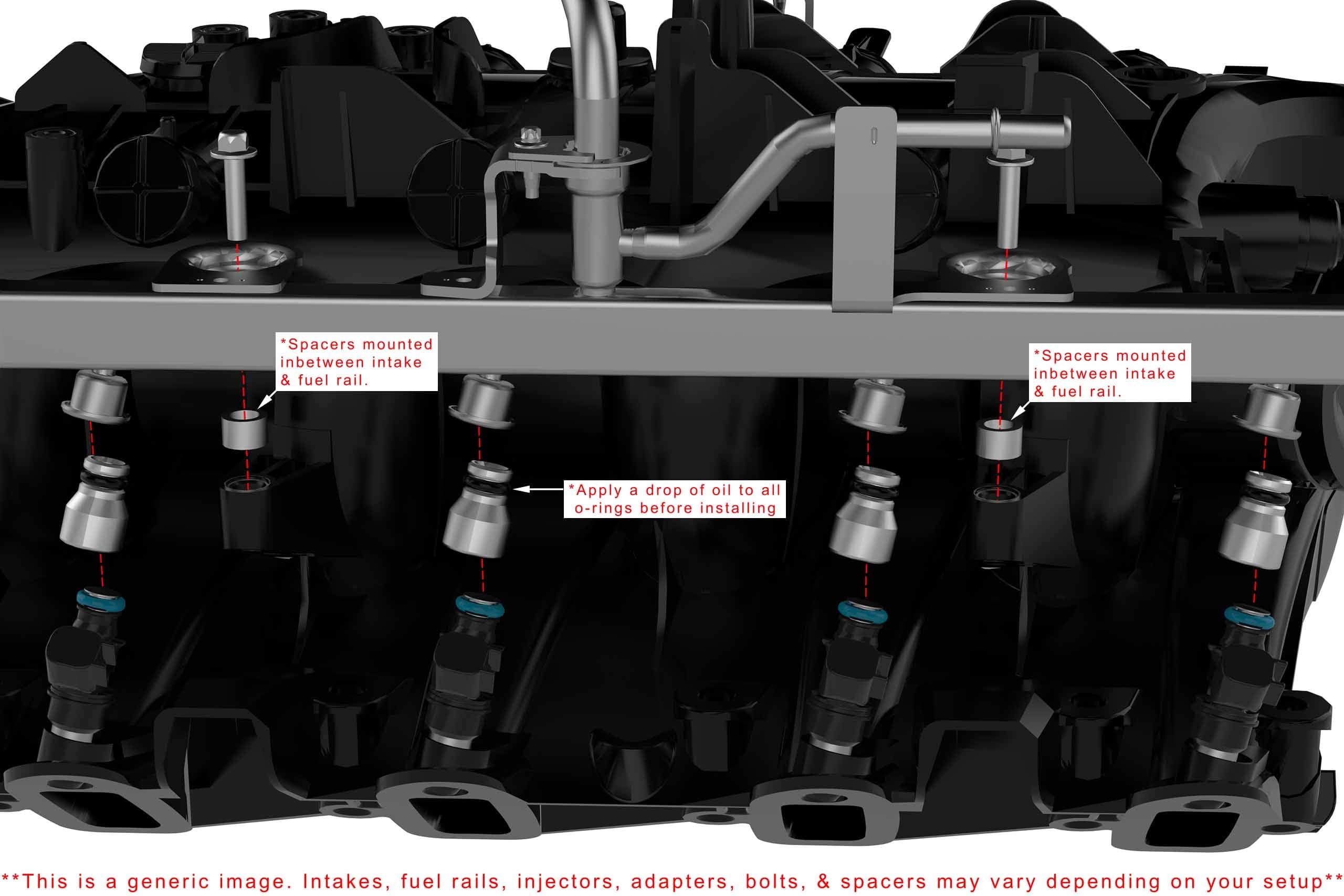 Juego de espaciadores de inyectores de combustible ICT - Imagen 5