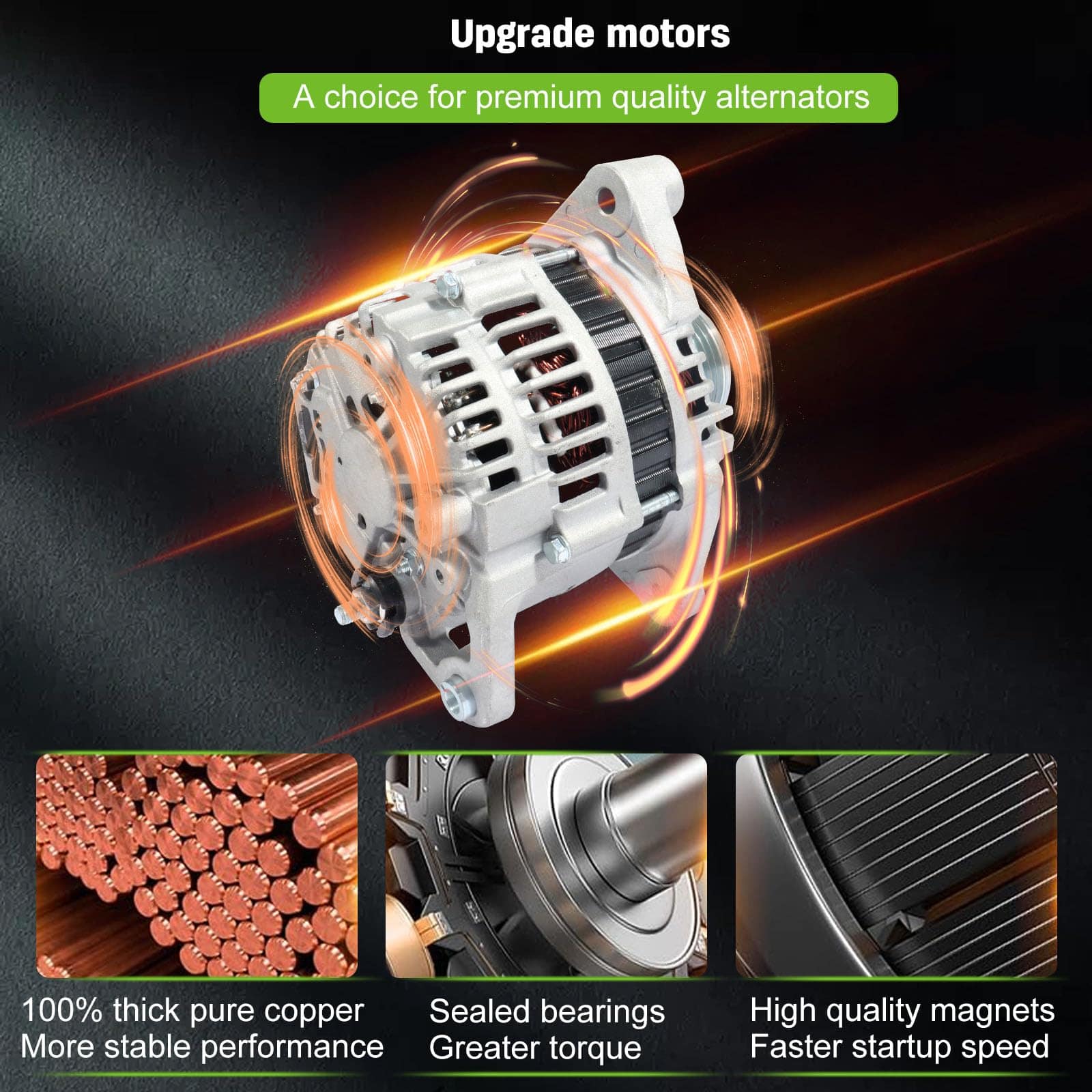 Alternador 13789 para Frontier Xterra 3.3L 1999 2000 2001 - Imagen 4