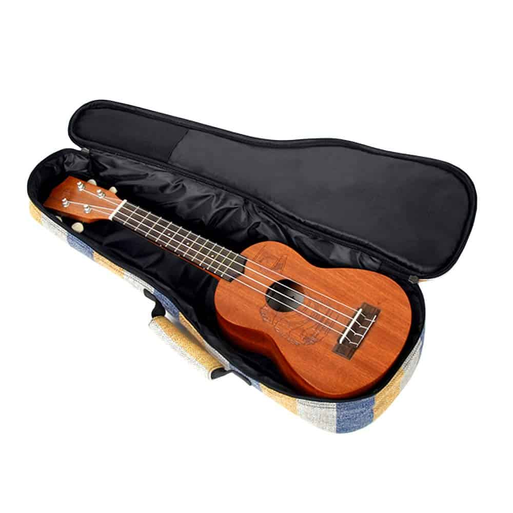 Funda de Ukulele Glenmi con Rayas Tricolor para Soprano - Imagen 8