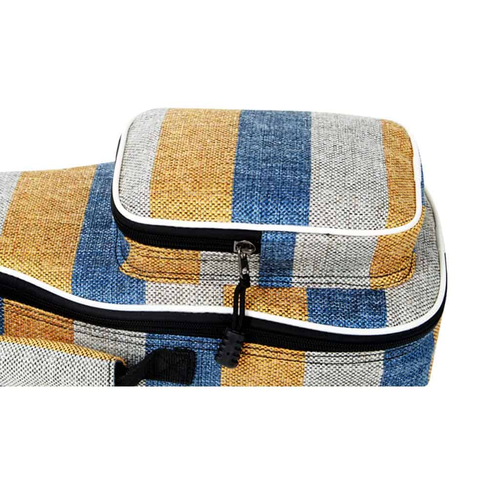 Funda de Ukulele Glenmi con Rayas Tricolor para Soprano - Imagen 5