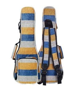 Funda de Ukulele Glenmi con Rayas Tricolor para Soprano