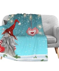 Manta de Franela Lindo Enano de Navidad Suave y Ligera para