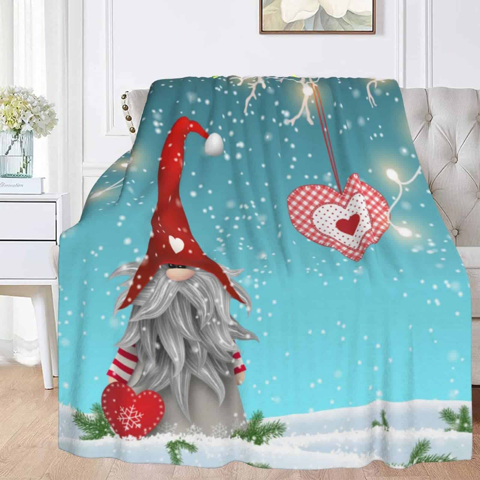 Manta de Franela Lindo Enano de Navidad Suave y Ligera para - Imagen 6