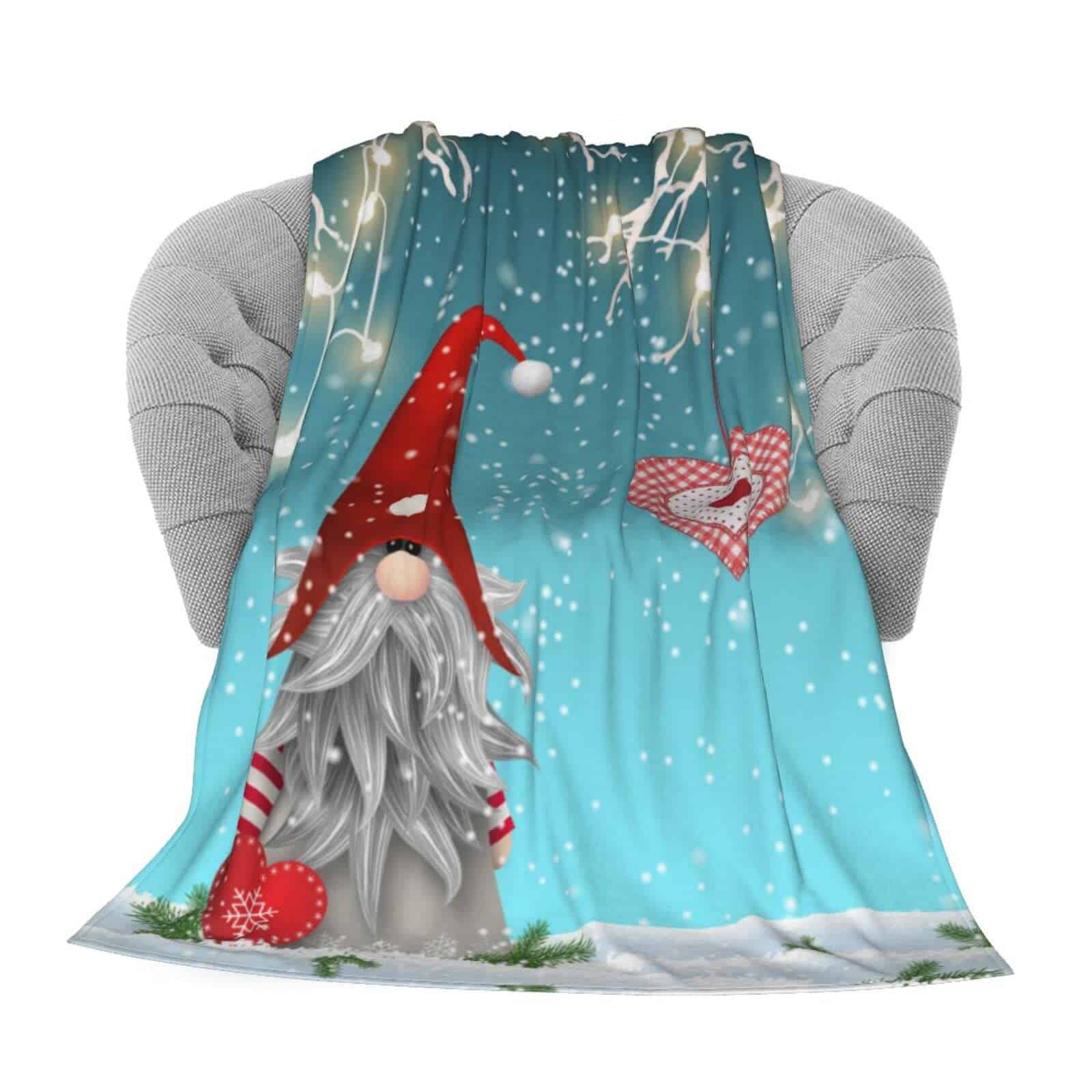 Manta de Franela Lindo Enano de Navidad Suave y Ligera para - Imagen 3
