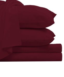 Juego de sábanas Pizuna Pure 100% Algodón -Rojo Río