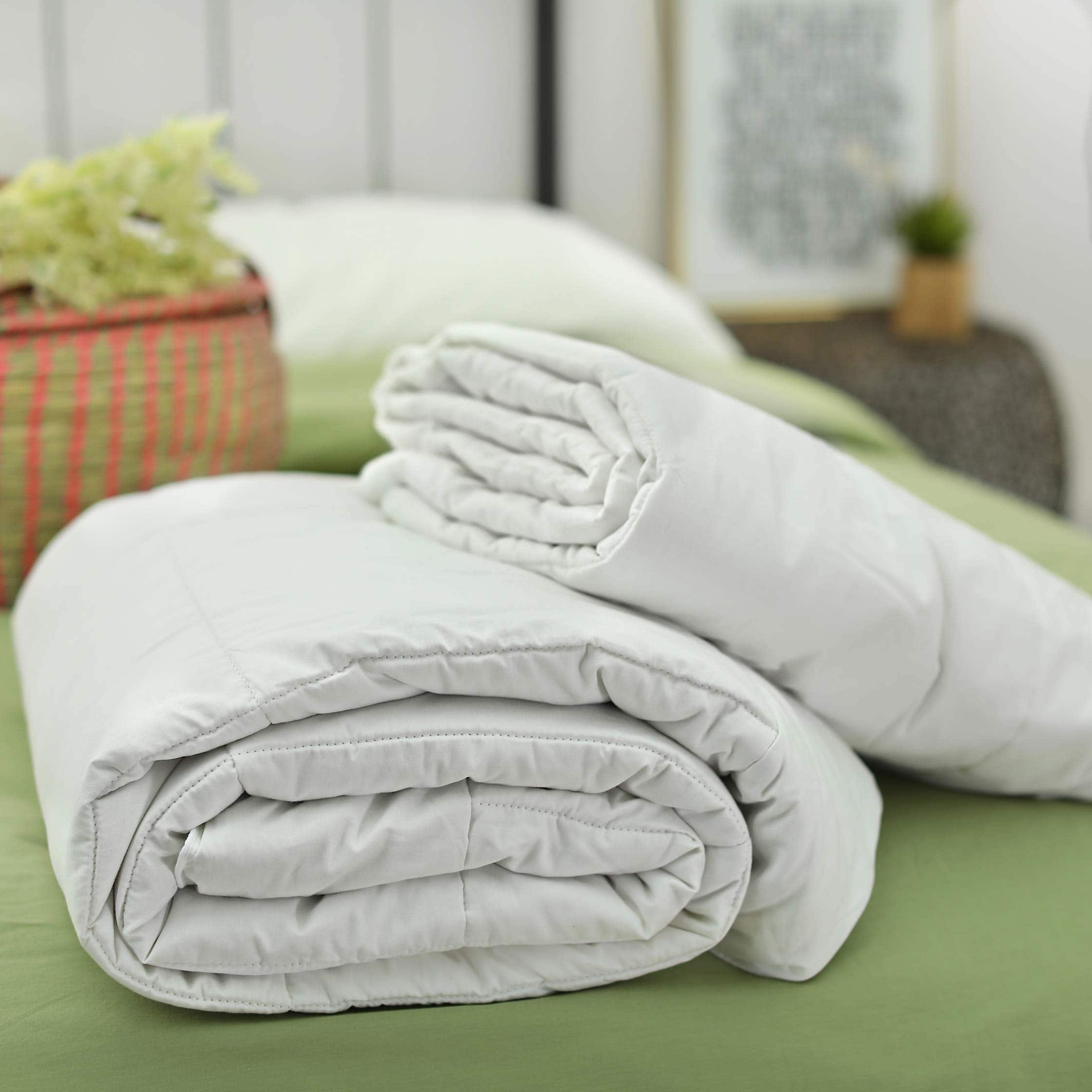 DOS INSERTOS DE EDREDÓN DE SEDA DE MORERA/MICROFIBRA