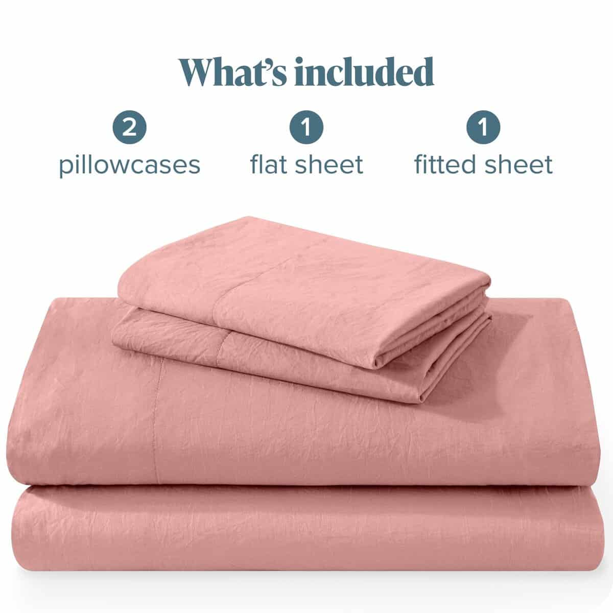 Juego de Sábanas Completo Bare Home - Lujo 1800 -Rosa Polvor - Imagen 7