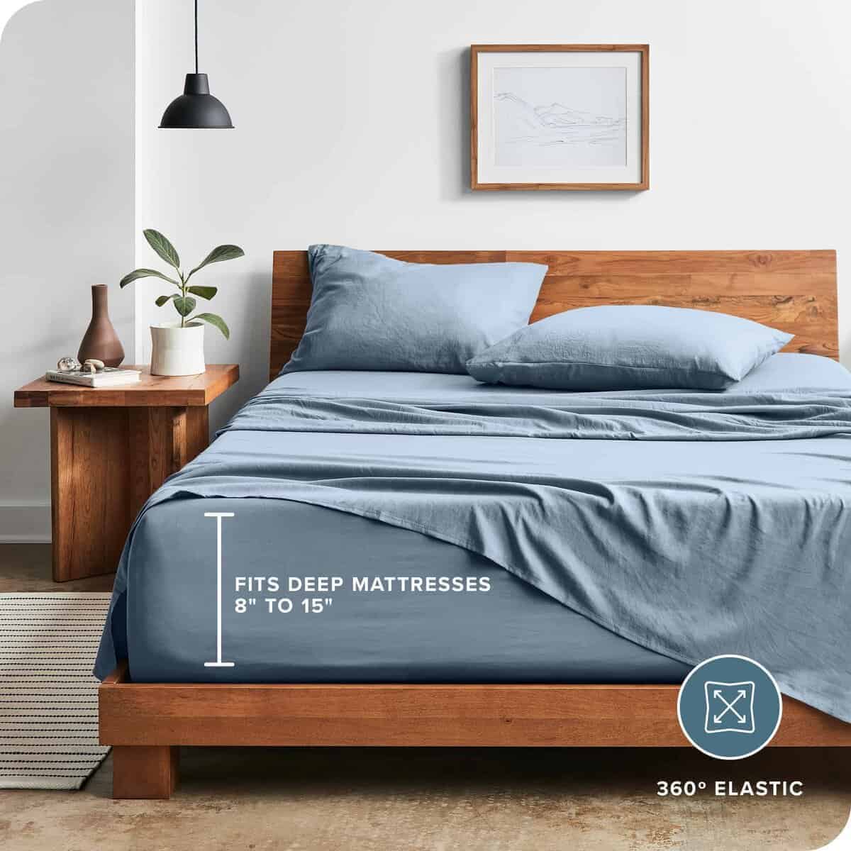 Juego de sábanas Bare Home Twin XL - Lujo 1800 Microfibra - Imagen 5