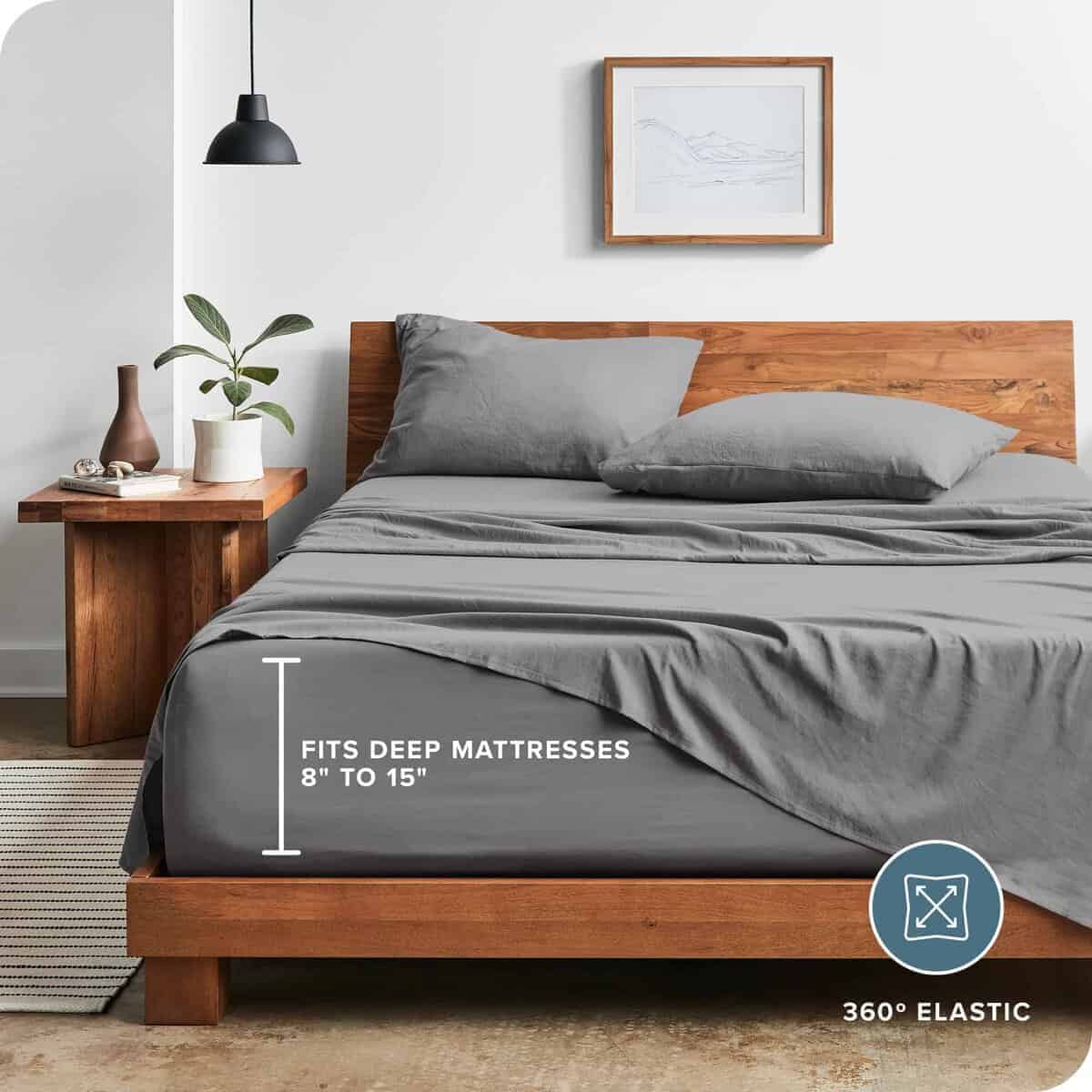 Juego de sábanas Bare Home Twin - Lujo 1800 Ultra-Suave - Imagen 5