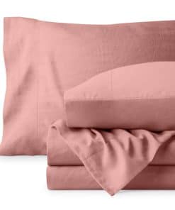 Juego de sábanas Twin XL Bare Home - Lujo -Rosa Polvorienta