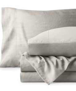 Juego de sábanas Bare Home Queen - Lujo 1800 -Niebla