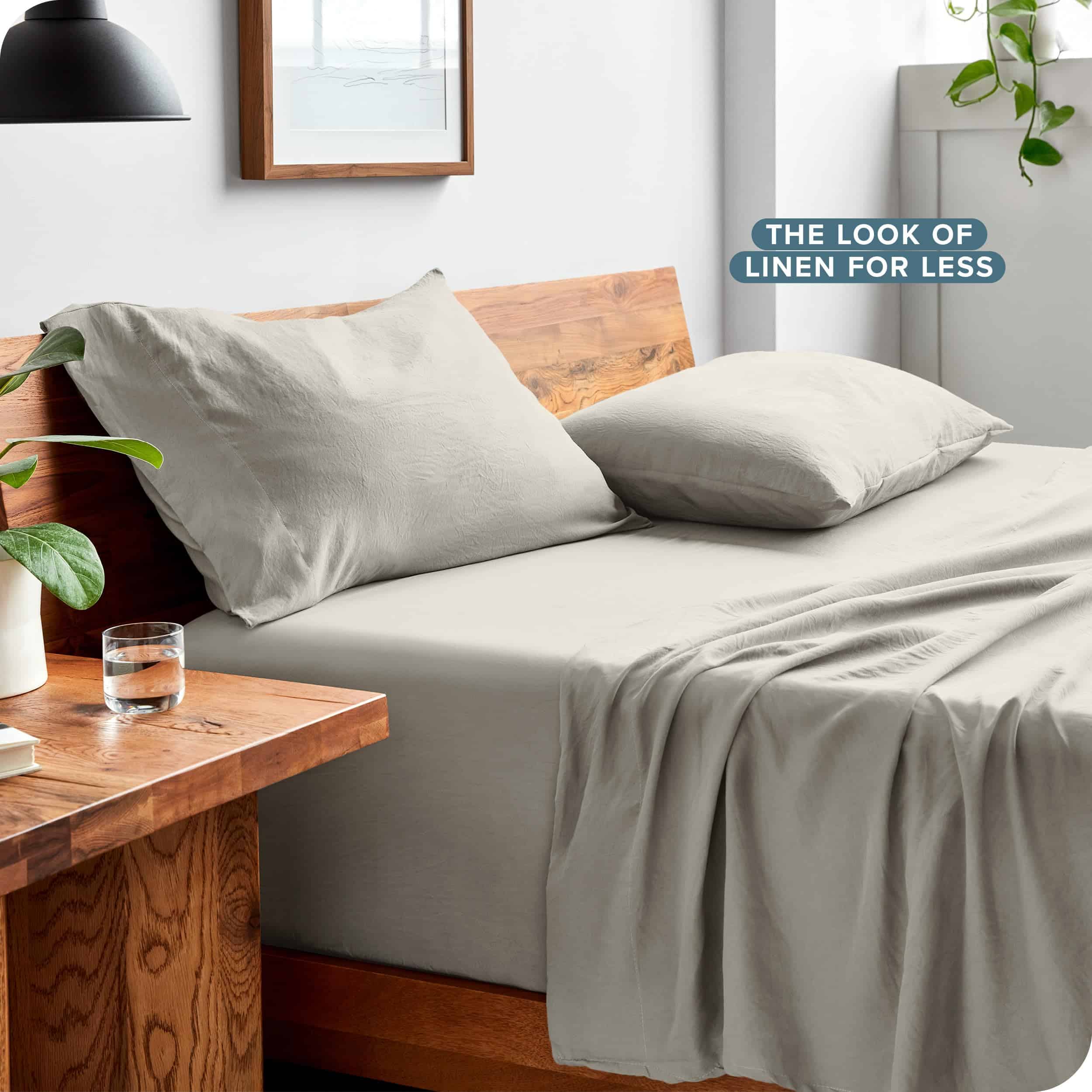 Juego de sábanas Bare Home Queen - Lujo 1800 -Niebla - Imagen 3