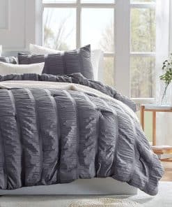 Set de Edredón de Lujo SLEEP ZONE -Gris Seersucker