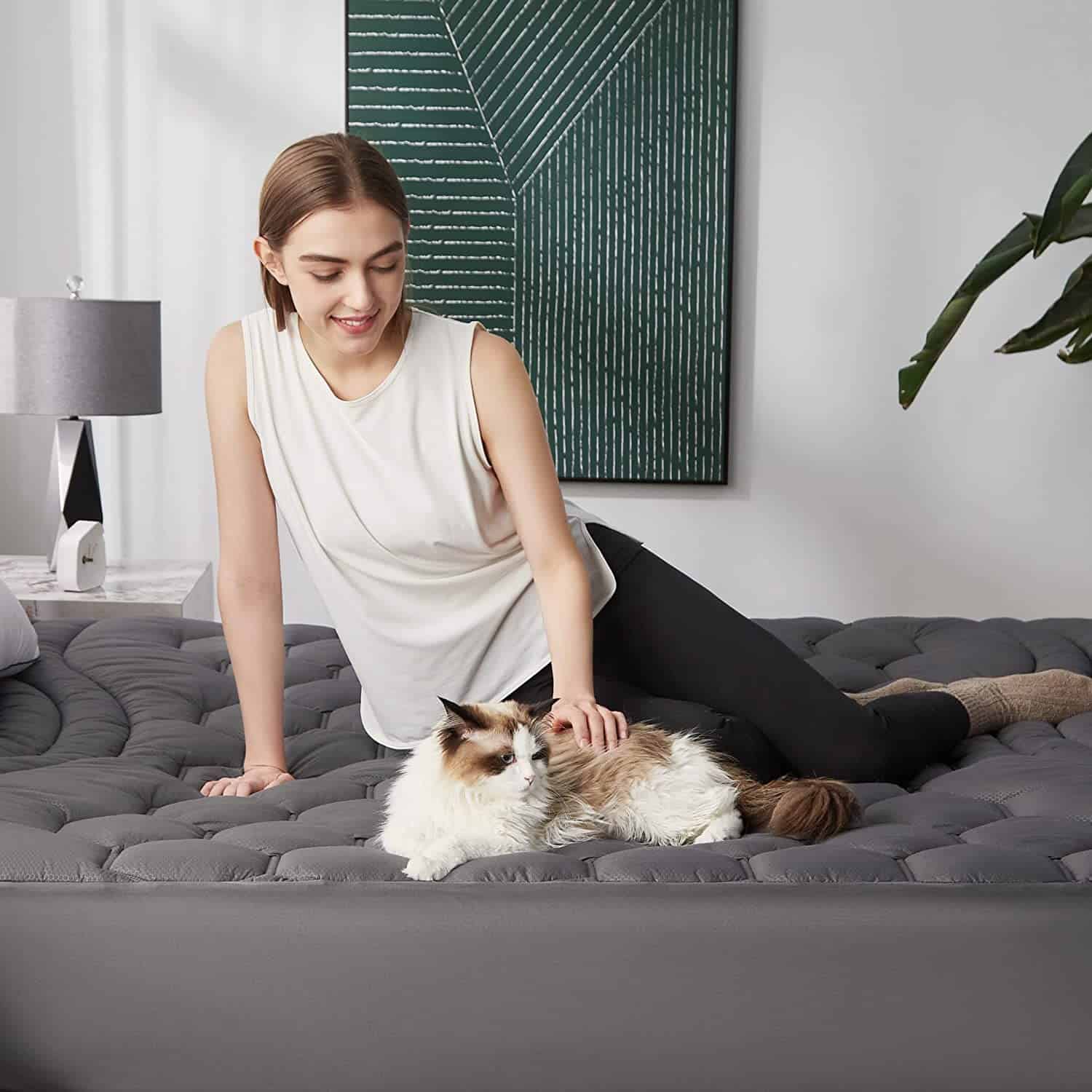 Funda de Colchón Acolchada para Cama RV Short Queen Bedsure - Imagen 7