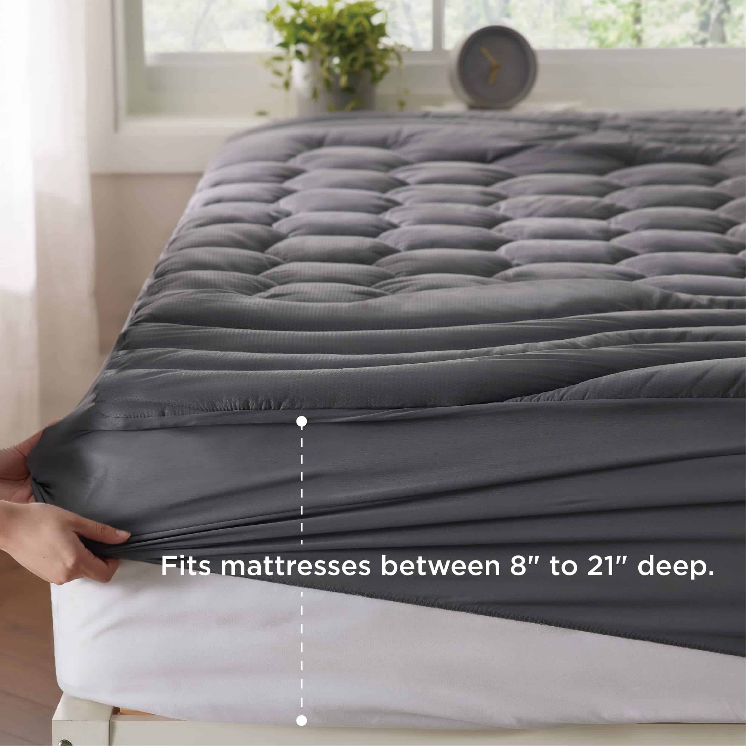 Funda de Colchón Acolchada para Cama RV Short Queen Bedsure - Imagen 3